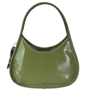 Coach Ergo Bag In Crinkle Patent Coachtopia Leather Olive Green